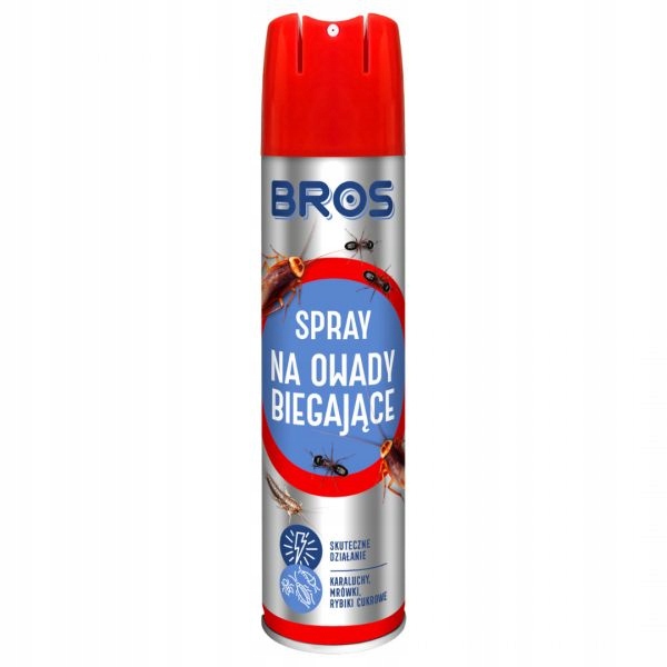 Spray Na Owady Biegające Karaluchy Mrówki SKUTECZNY Preparat Bros 300 ml