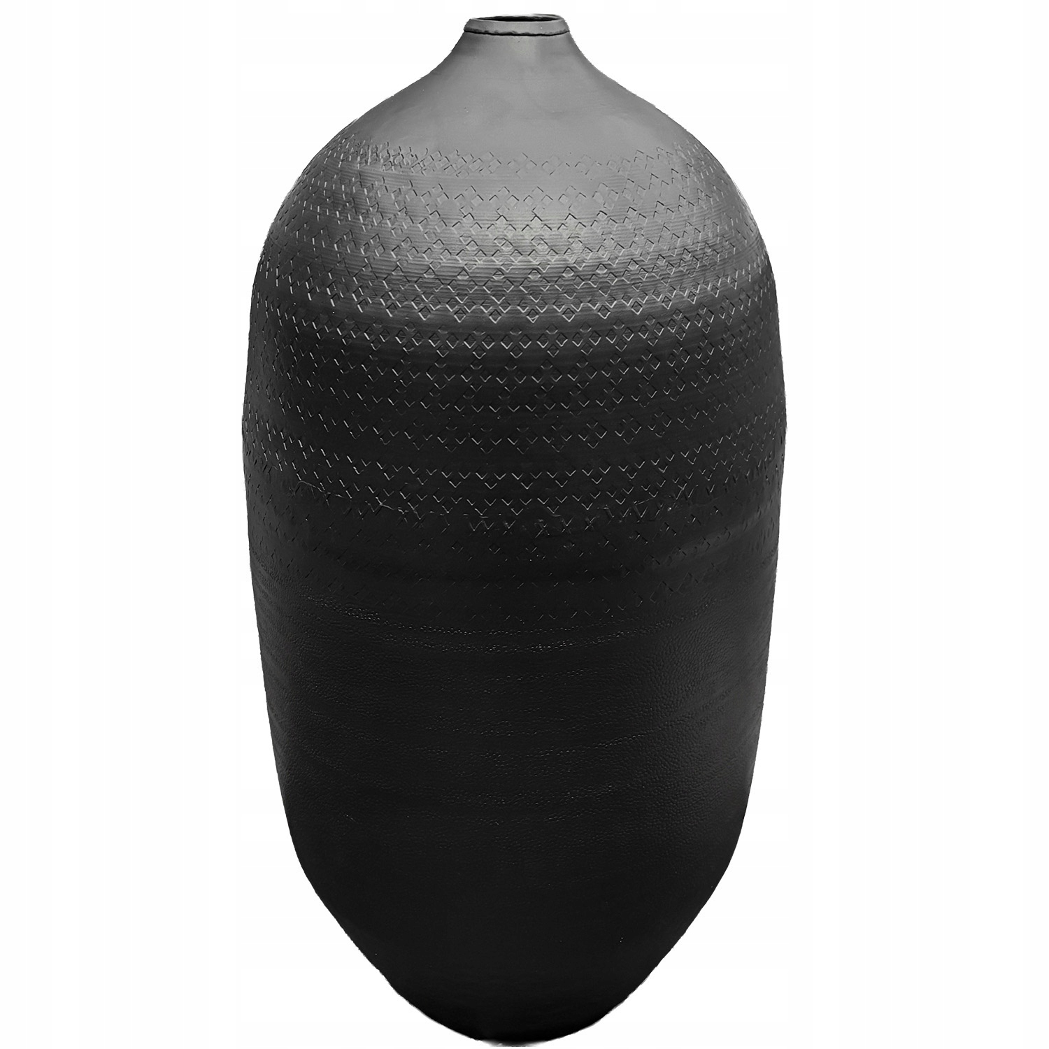 Velká Podlahová Váza 48 cm Černá Vysoká Loftová Kovová na větve loftová