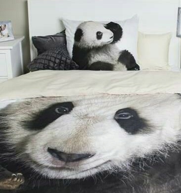

Czarno-biała Pościel Panda Miś Real Foto 160x200