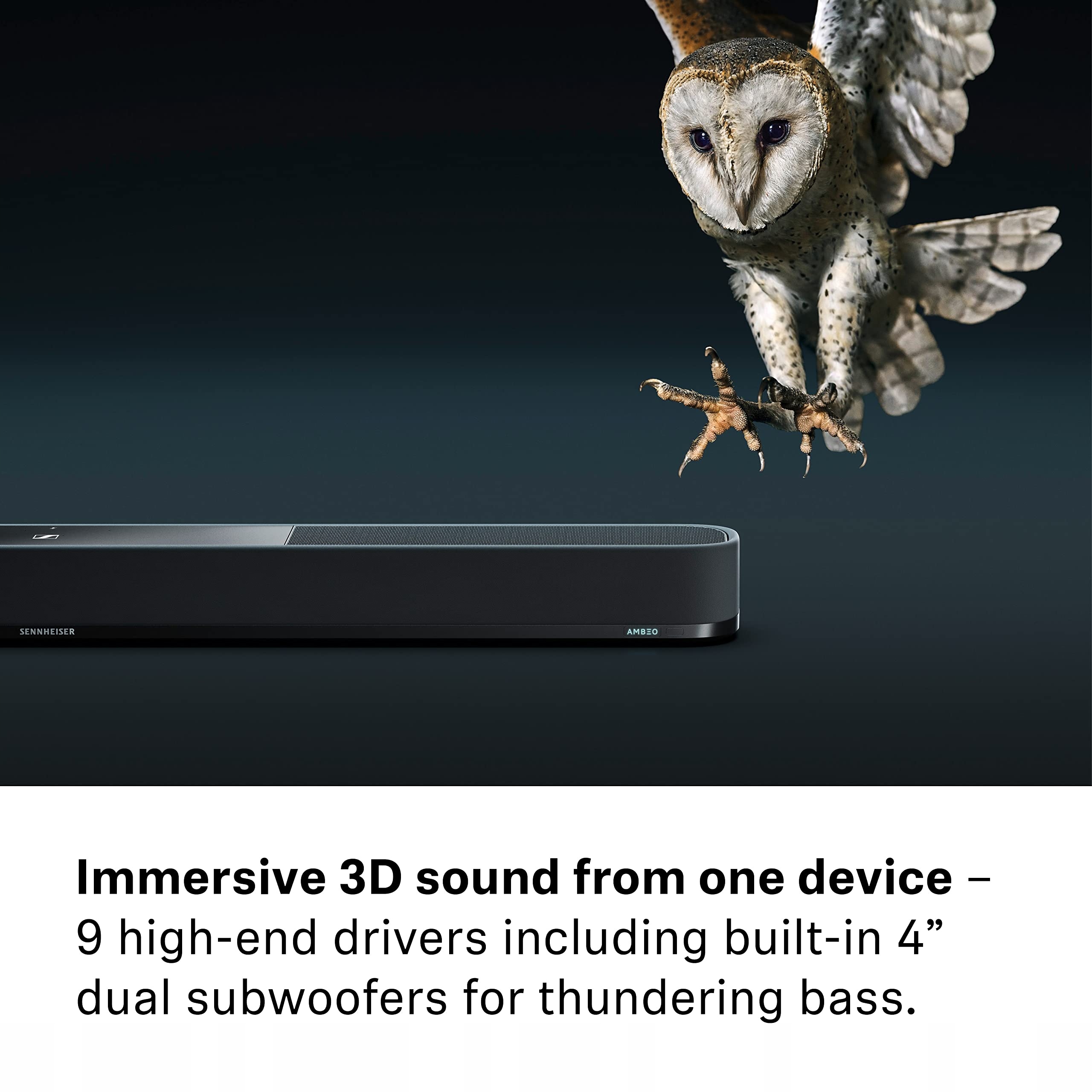 SENNHEISER Ambeo Soundbar Plus 3D Surround Dla TV i Muzyki Dual Subwoofer — miniatura 4