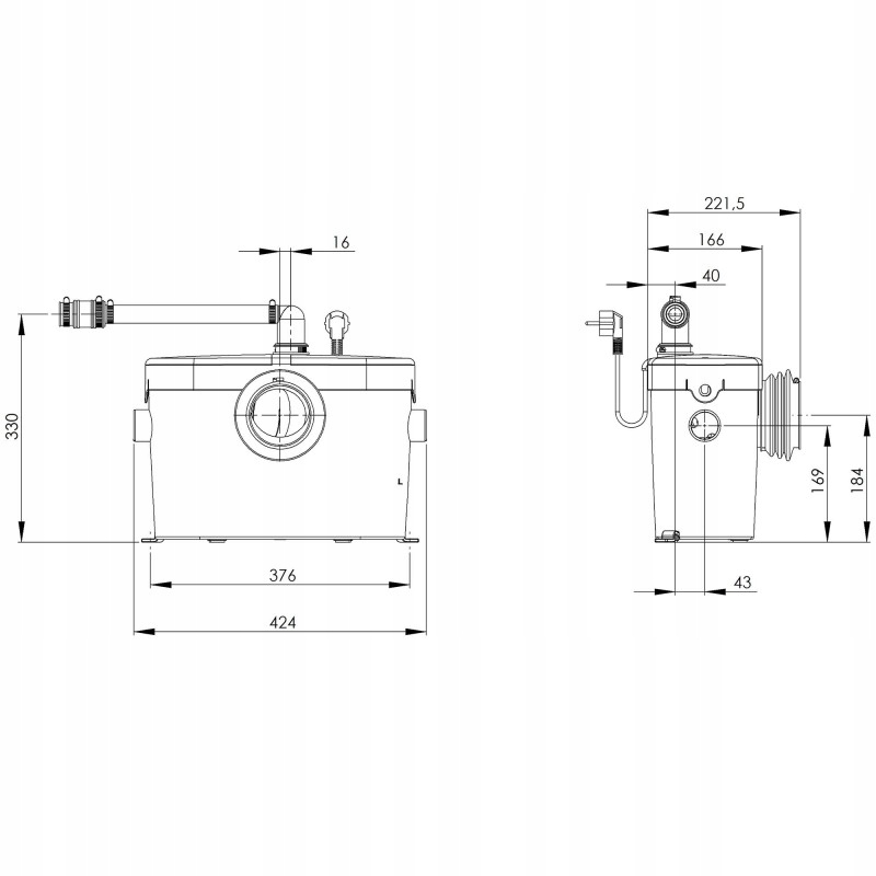 SFA Rozdrabniacz do WC Saniaccess 1 Kod producenta SANIACCESS1