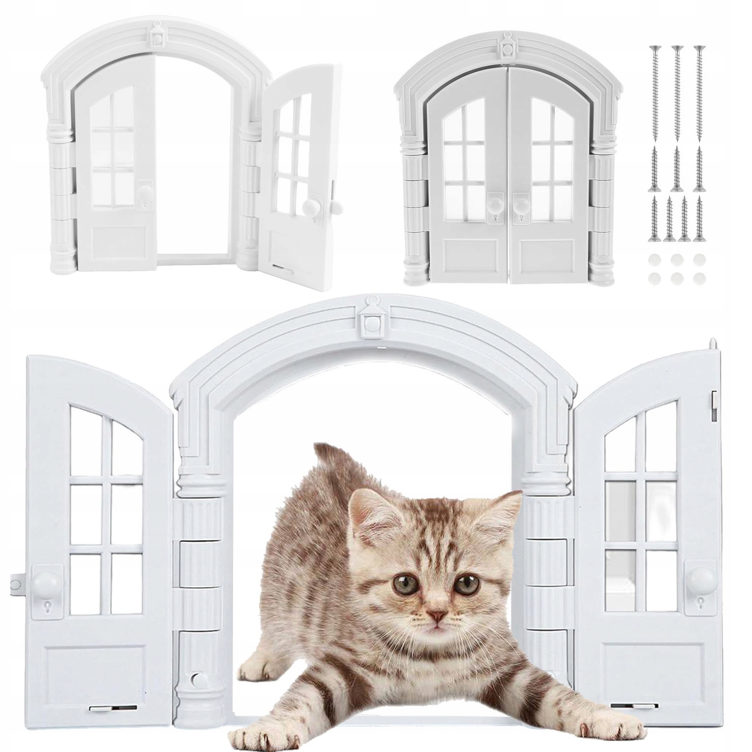 Levně Dvířka Pro Kočky Malý Pes Dvojitý Styl Francouzský Retro Design