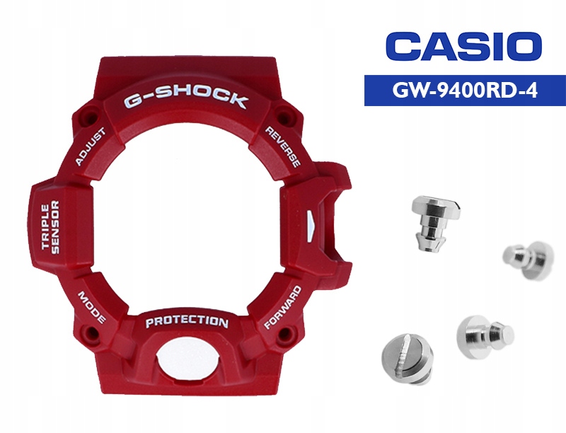 Set Bezel Casio GW-9400RD G-shock červený Originál a ozdobný šroub 4ks