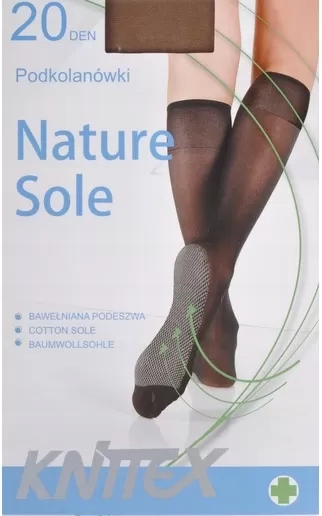 

PodkolanÓwki Knittex Nature Sole 20 den grafitowy