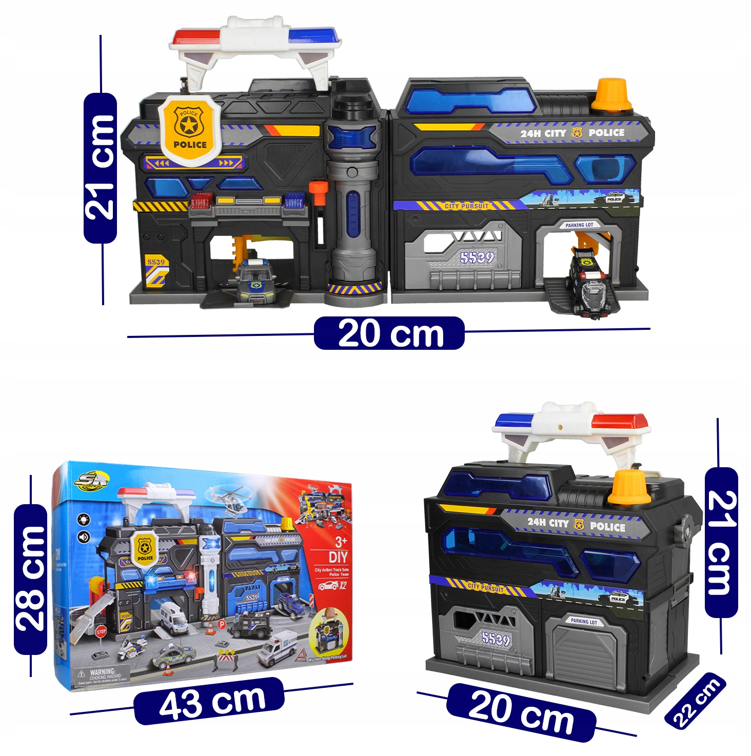 INTERAKTYWNY POSTERUNEK POLICJI KOMISARIAT LED PARKING ZJEŻDŻALNIA +2 AUTKA Rodzaj pojazdu policja