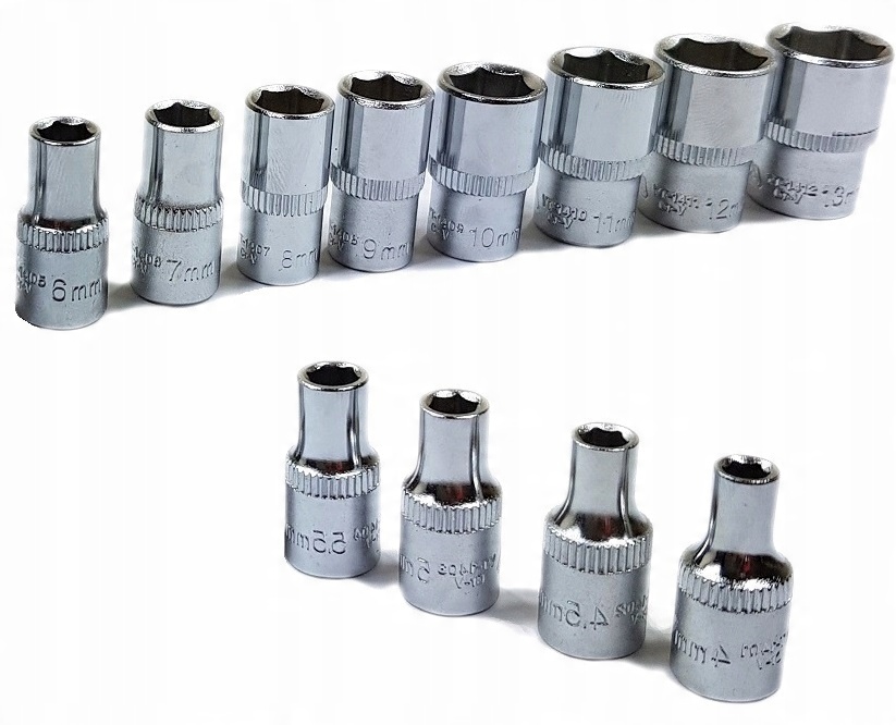 

Yato Nasadki 6-KĄTNE 1/4' Zestaw 4-13MM 12 Sztuk