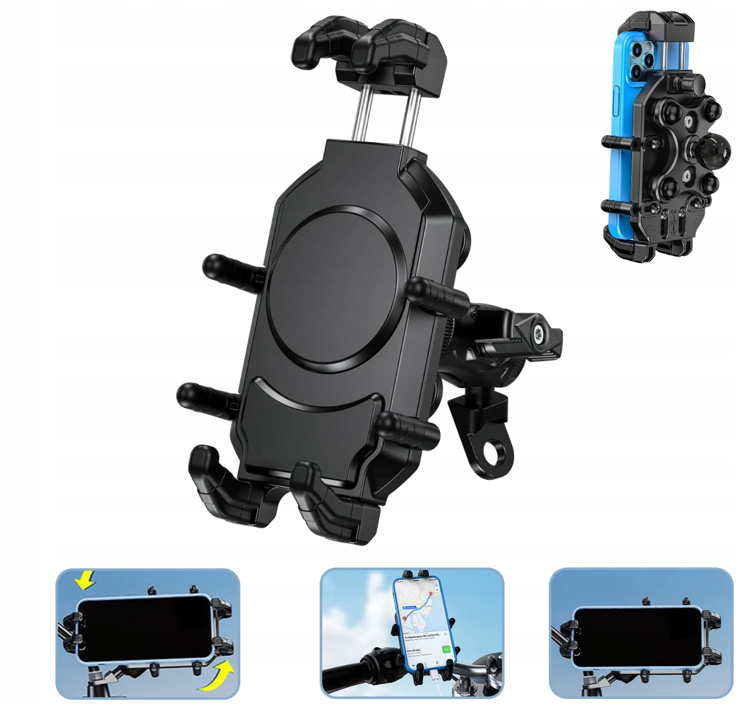 Motocyklowy Uchwyt Na Telefon Motor Tłumik Drgań Antywibracyjny Kierownica