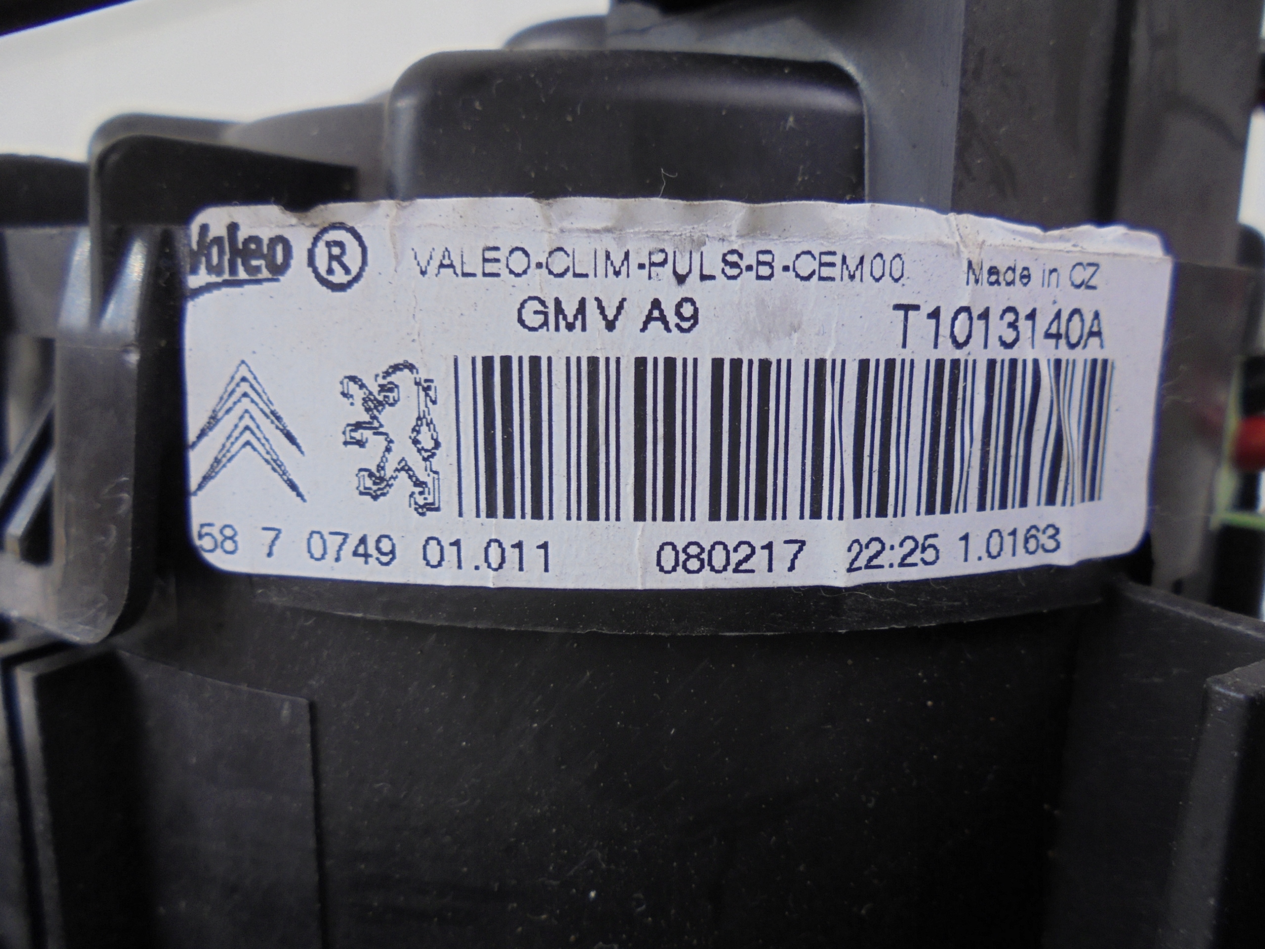 WENTYLATOR DMUCHAWA T1013140A PEUGEOT CITROEN Typ samochodu Samochody osobowe