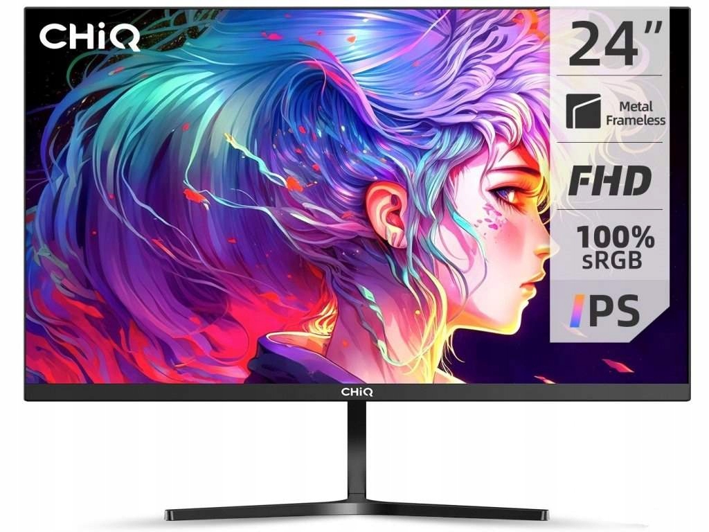 CHiQ Mt 24F650 24", Fhd, 75 Hz, Frameless, černý 24F650