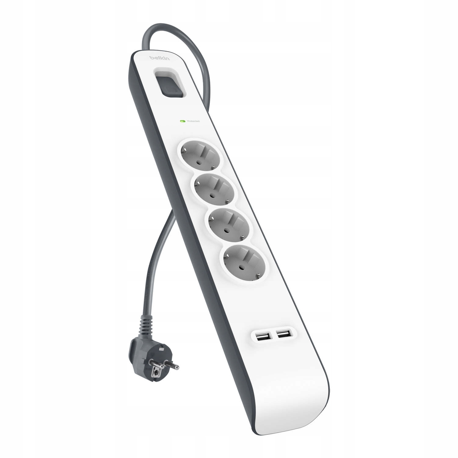 Belkin Napájacia lišta proti prepätiu 525J 4 zásuvky Schuko 2USBA 2 m