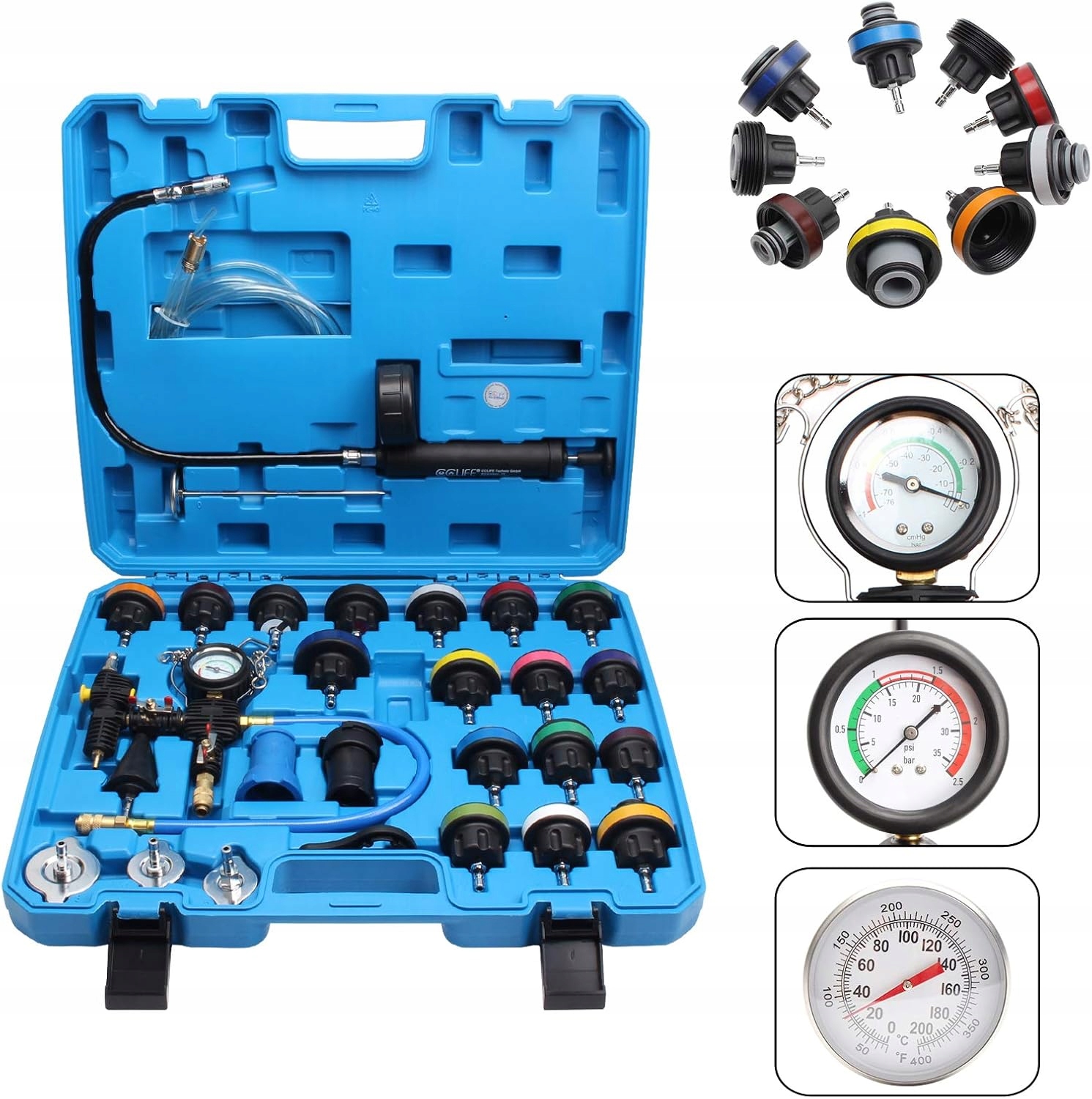 Tester Měřič Těsnosti Chladicího Systému Chladiče Sada 28 Ks