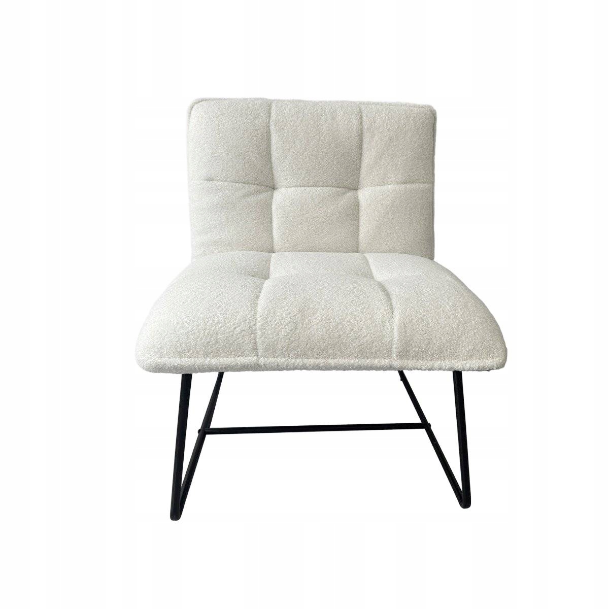 Křeslo Nelox v látce Teddy Boucle ecru 63x69x73 cm Homla