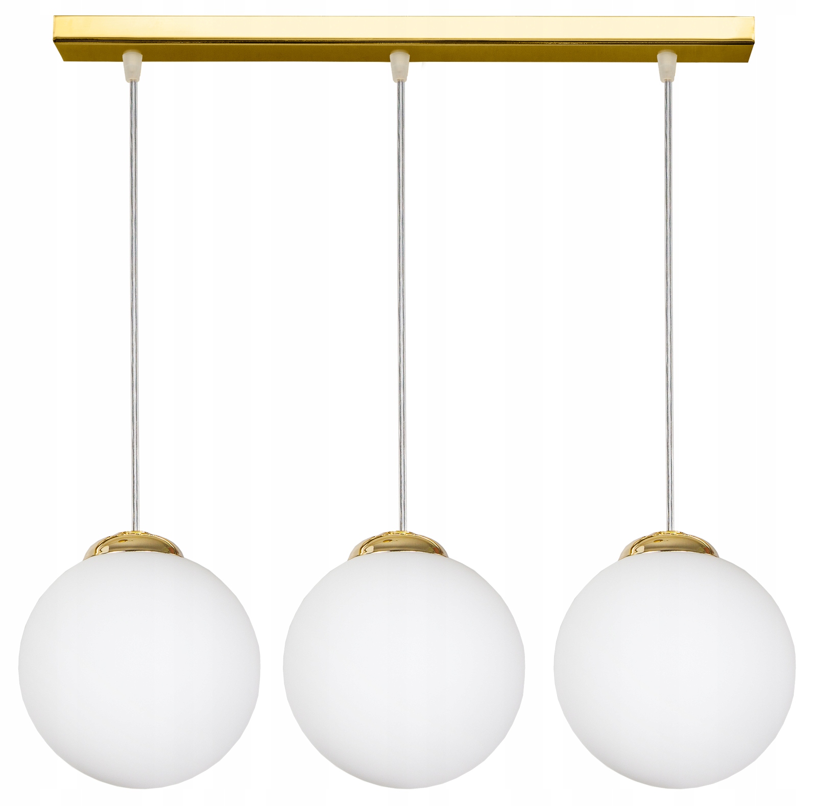 

Lampa Wisząca Sufitowa Żyrandol Złota Kule Led