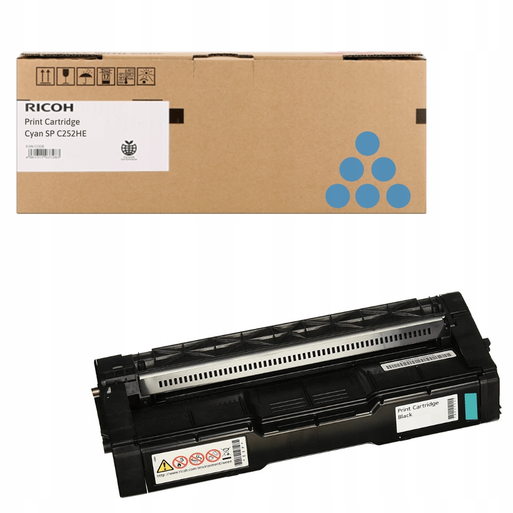Originálny toner SPC252HE 407717 Cyan pre Ricoh Aficio SPC252DN SPC252SF