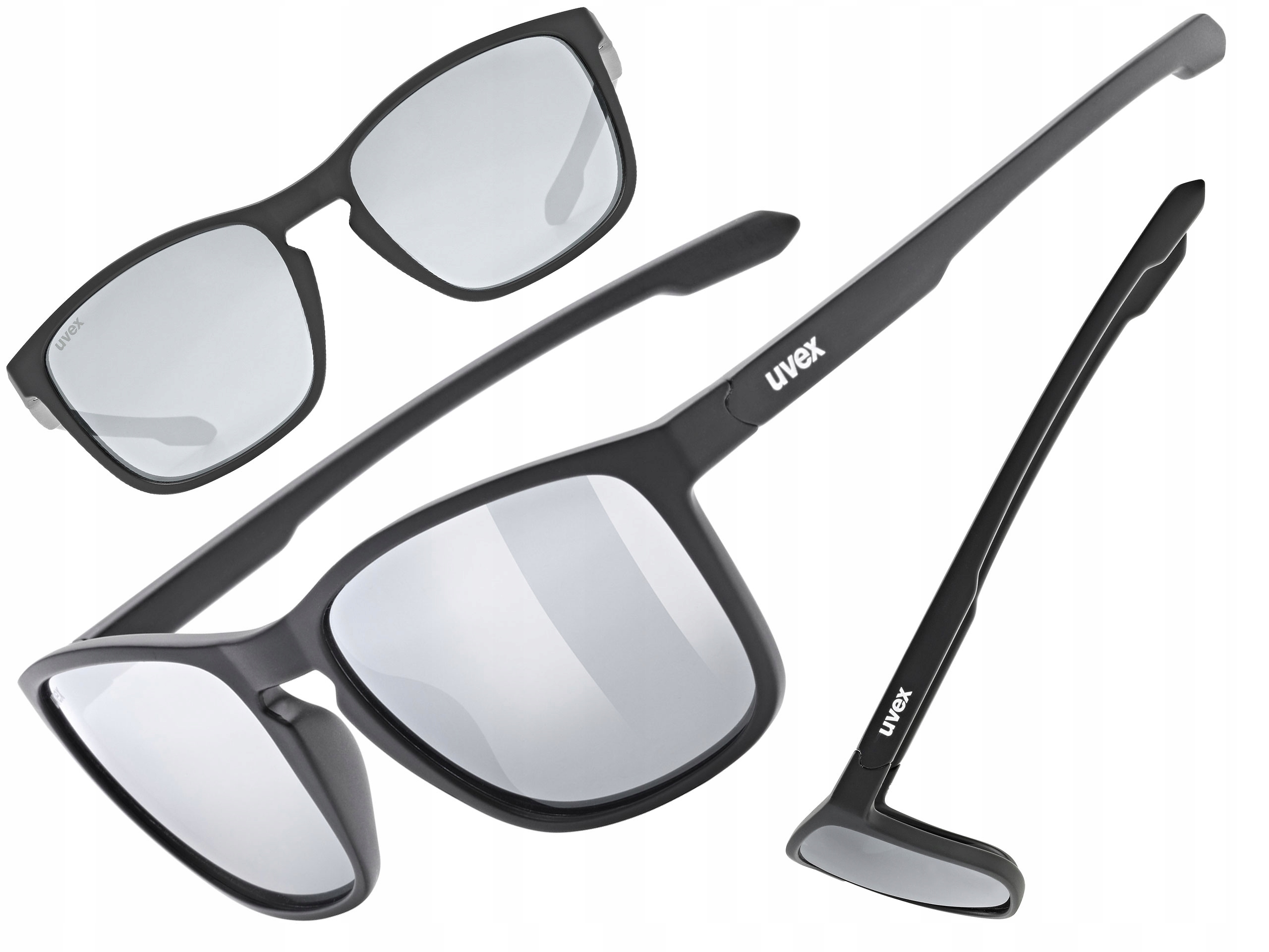 Cyklistické brýle Uvex Lgl 52 černé matné (zrcadlo stříbrné) S3