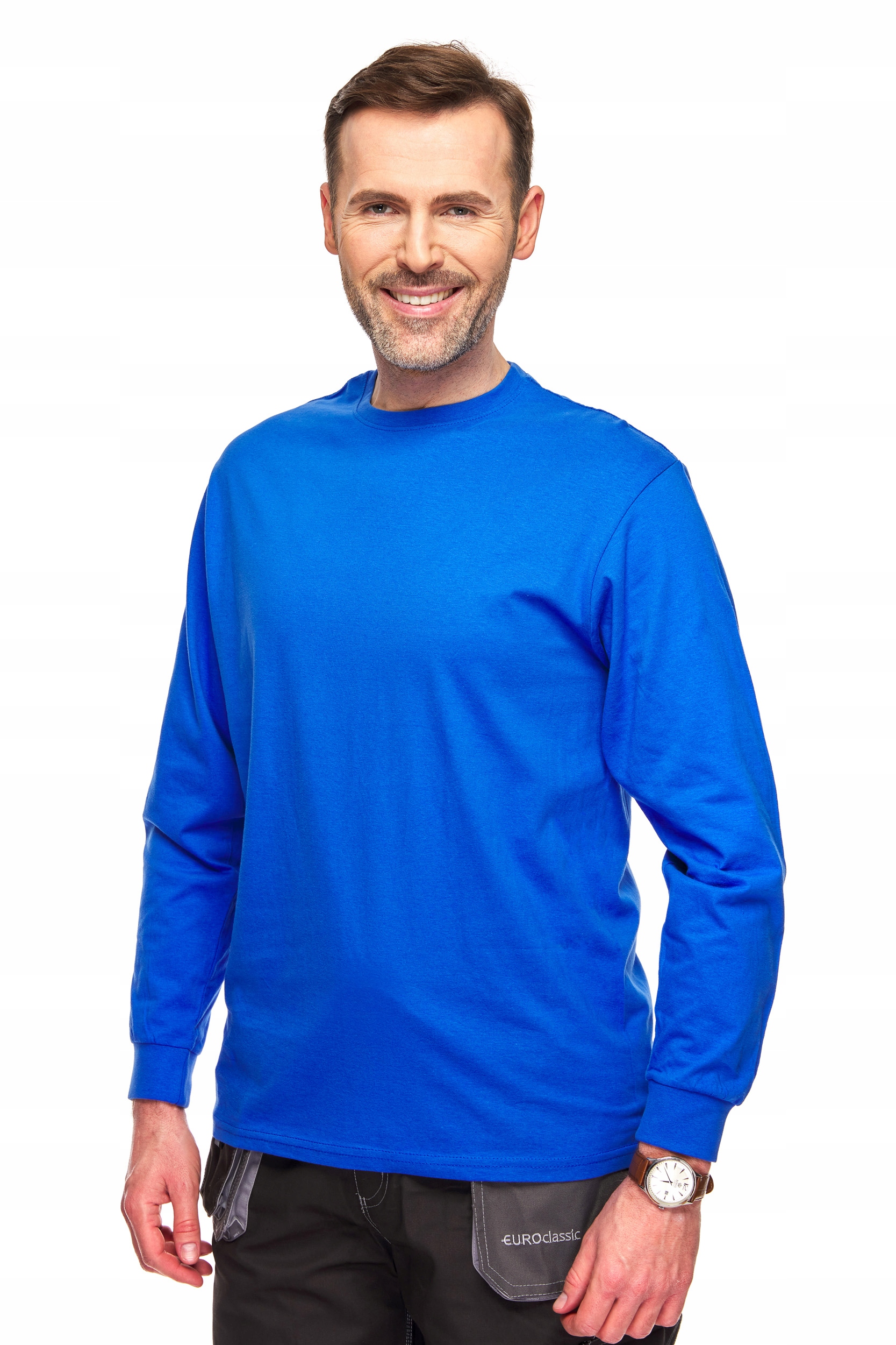 

T-shirt z długim rękawem niebieski TSRA170LS M