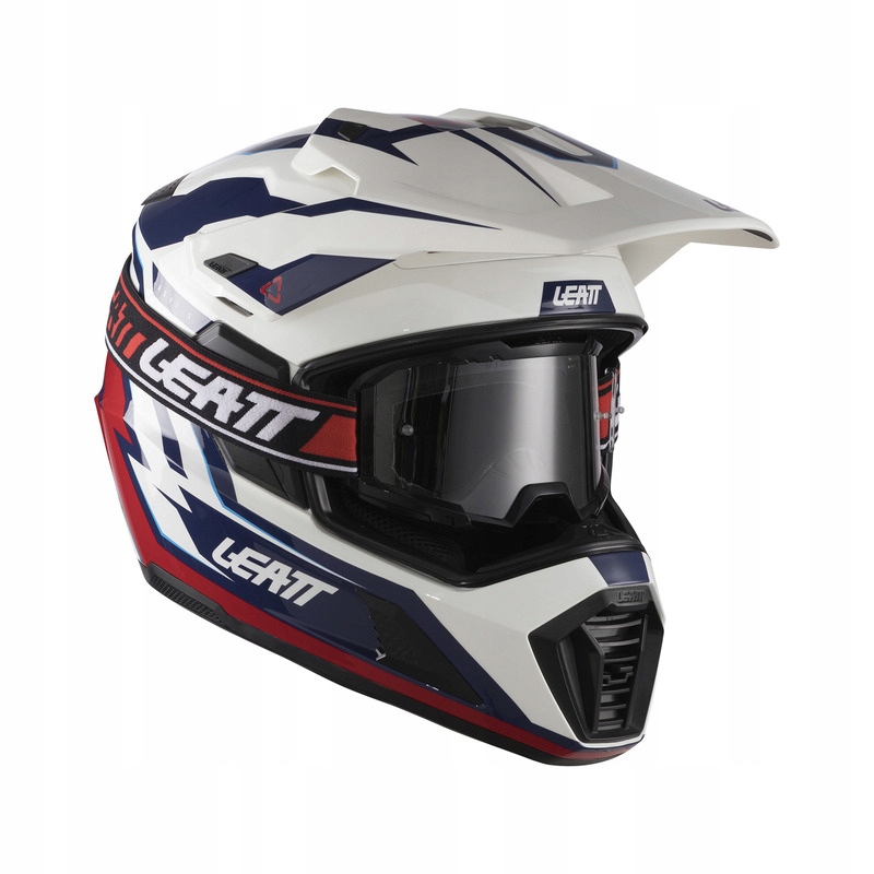 Motocyklová Prilba S Okuliarmi Leatt Adv 7.5 Royal Blue Red L