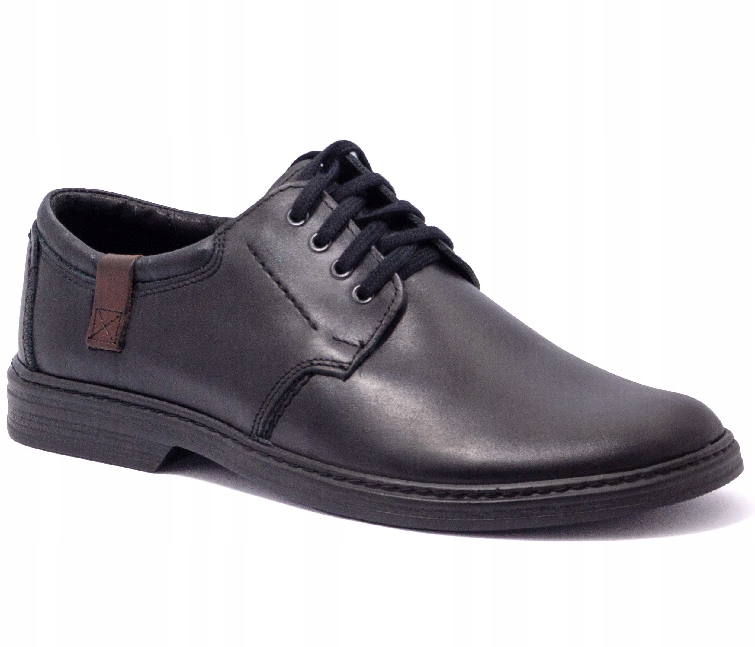 Pánské kožené boty Polské pohodlné klasické Joker 415 černé 47