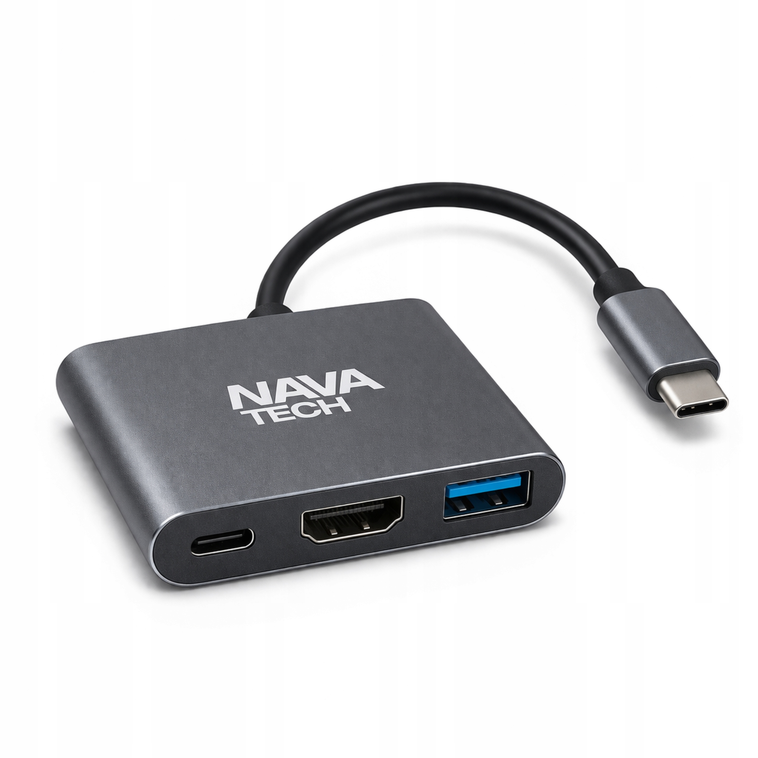 Adapter Przejściówka 3w1 Nava Tech MHL HUB USB C HDMI 4K do MacBook Samsung
