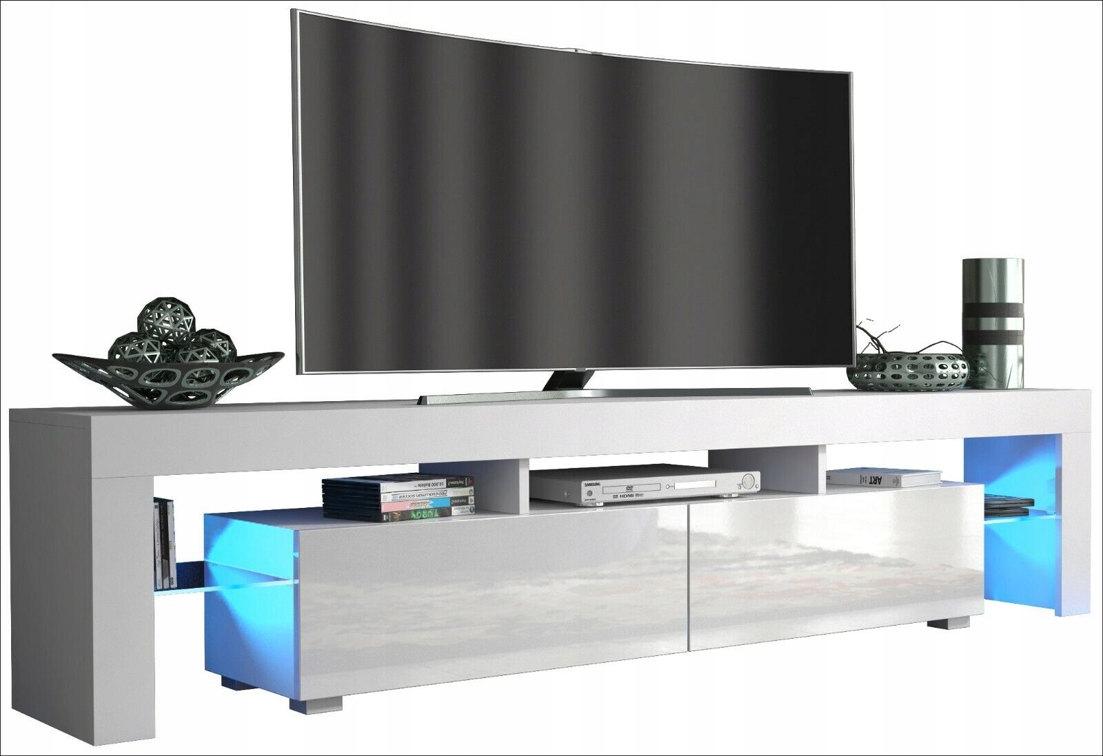 

Stolik Szafka Tv Rtv 200CM Biały/biały Połysk E036