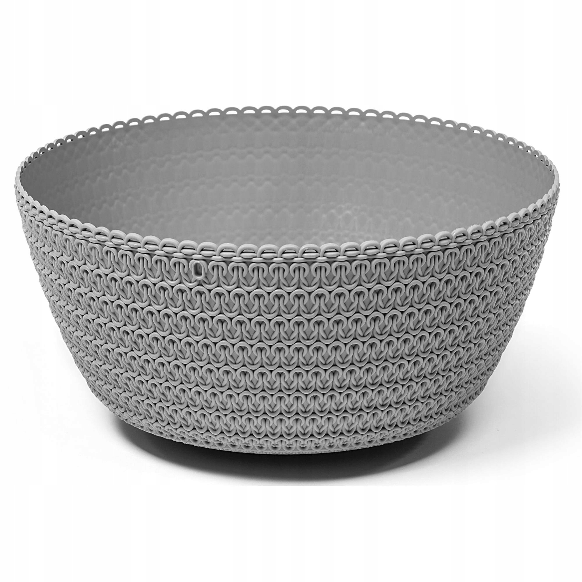 

Doniczka Jersey misa osłonka fi30 cm szara Lamela