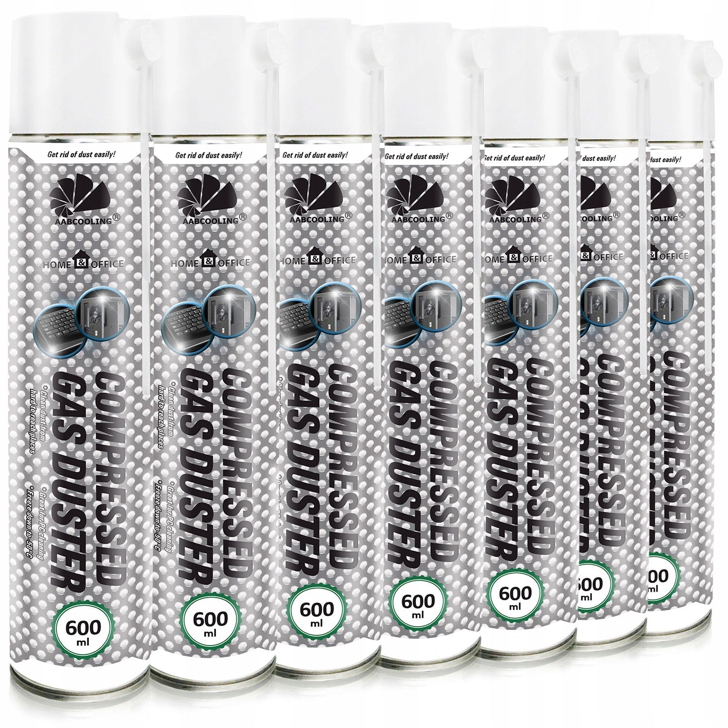 7 x 600 ml Compressed Air Duster Stlačený Vzduch Pro Profukování Prachu