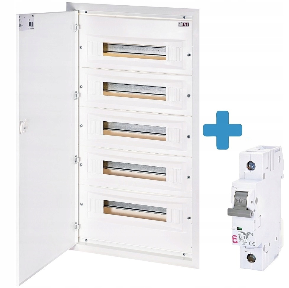 Eti Rozdzielnica podtynkowa 5x18 ERP18-5 drzwi metalowe