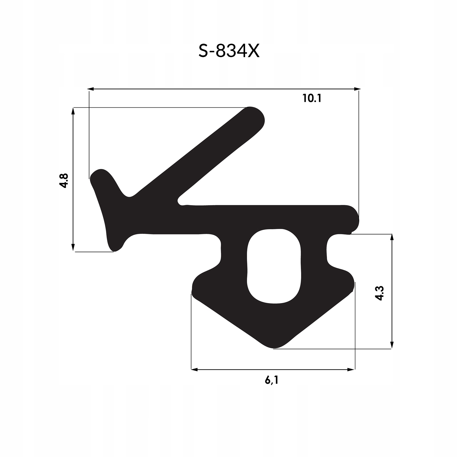 

Uszczelka do Okien Pcv Veka S-834X 1m