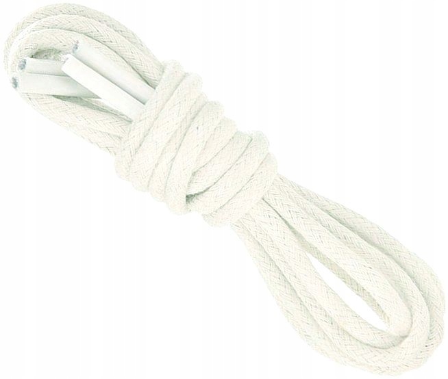 G12-46 BIAŁE GRUBE 5 mm OKRĄGŁE SZNUROWADŁA 45 cm Marka inna