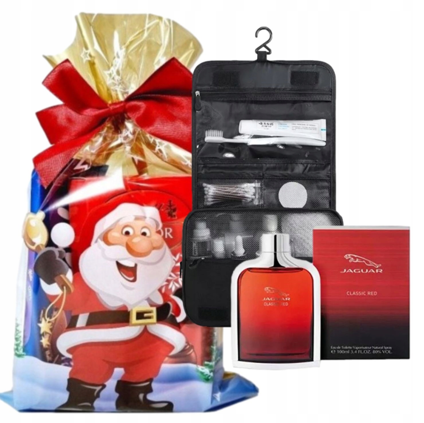 Set Dárek pro muže Jaguar Classic Red 100 ml voda kosmetická taštička