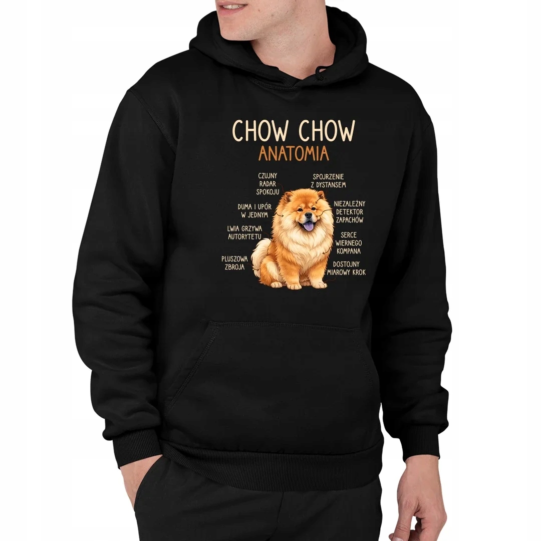 Chow chow anatomie Pánská Mikina Dárek Pro Majitele Psa XL