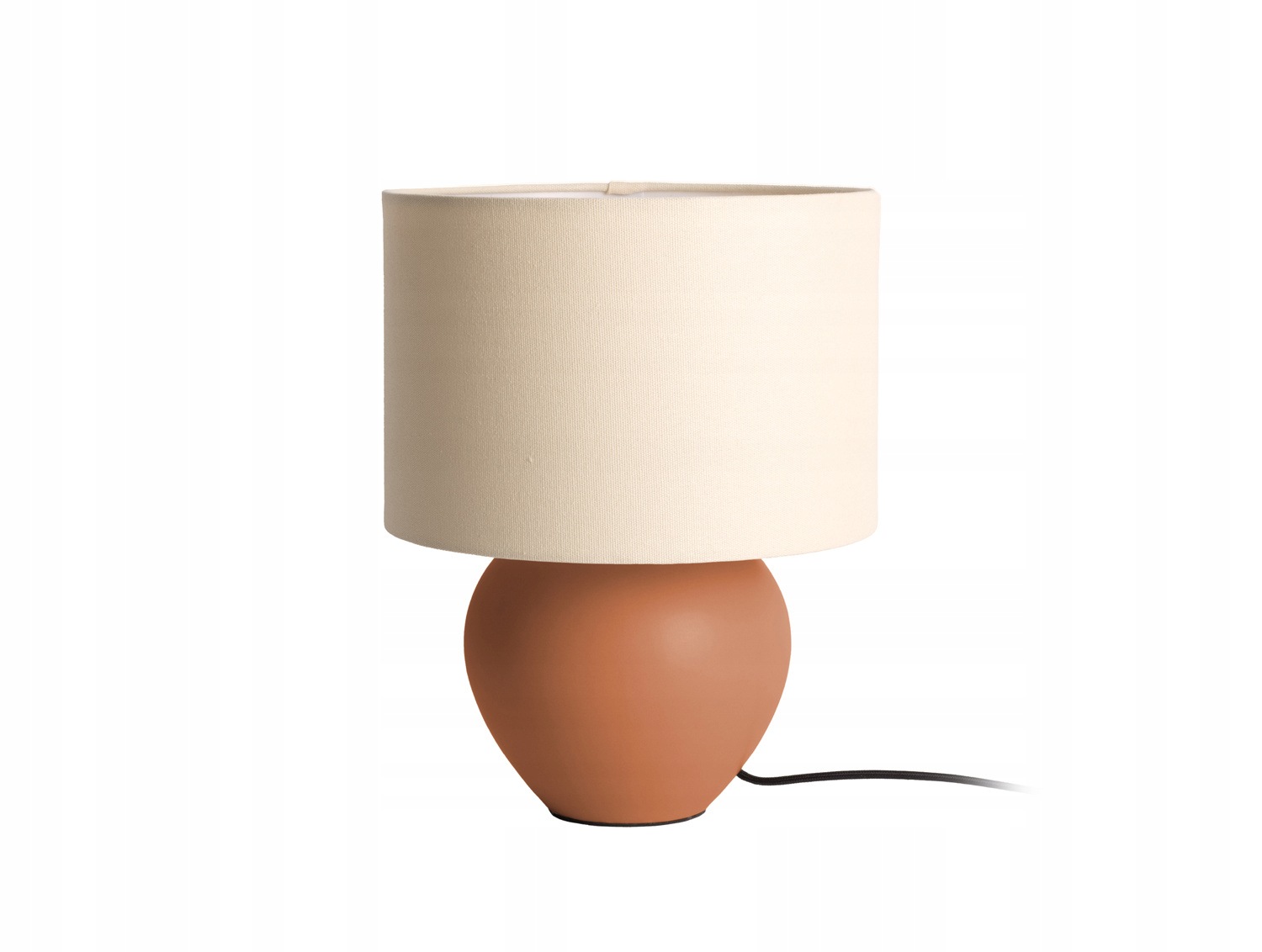 Stolová lampa Alma keramická základňa, Ø 25 cm, hnedá