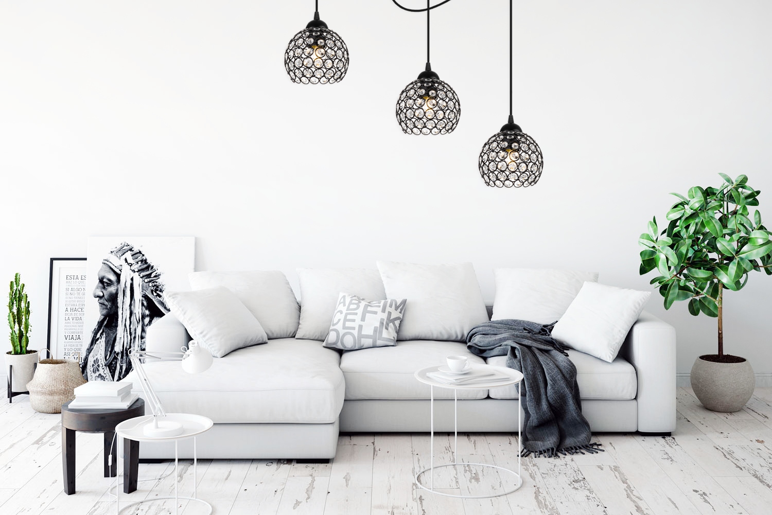 LAMPA WISZĄCA SUFITOWA PAJĄK PLAFON KRYSZTAŁKI Zasilanie sieciowe