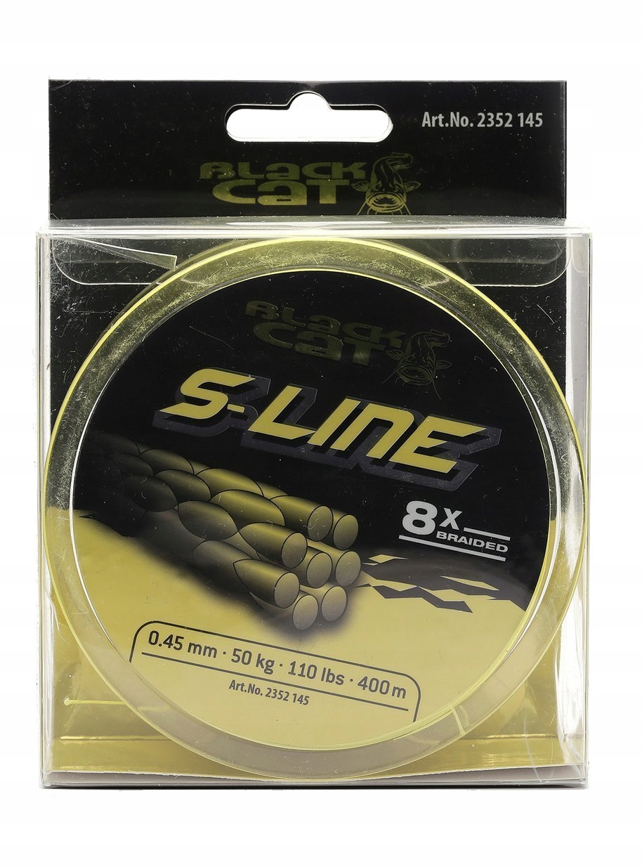 Šňůra Black Cat S-line 0.55 MM 300 M 70 Kg Žluté 2352055