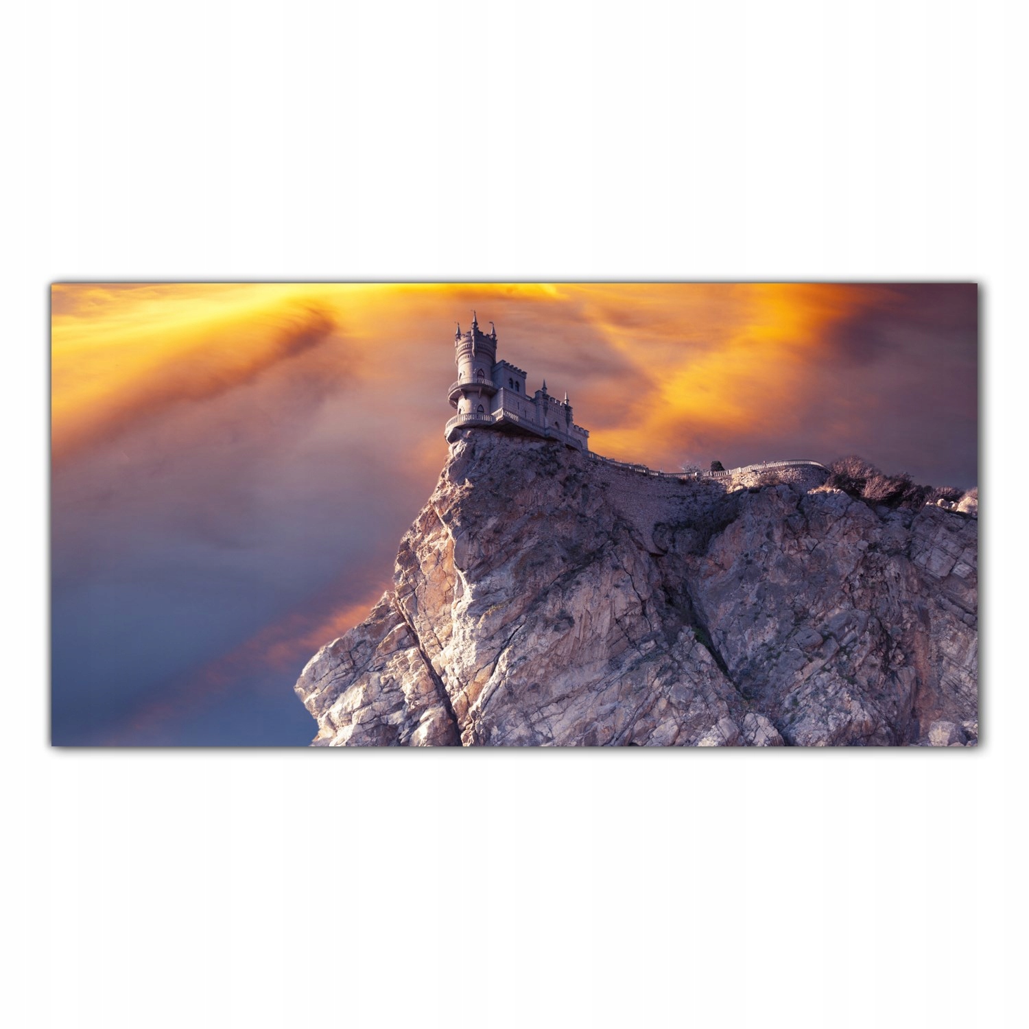 Zámek Skály Klif 120x60 Tvrzený panel nad pracovní deskou