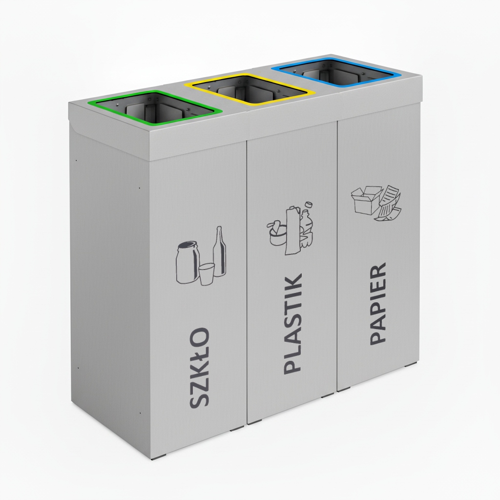 Odpadkový koš Deneb Levanto Pro stříbrný