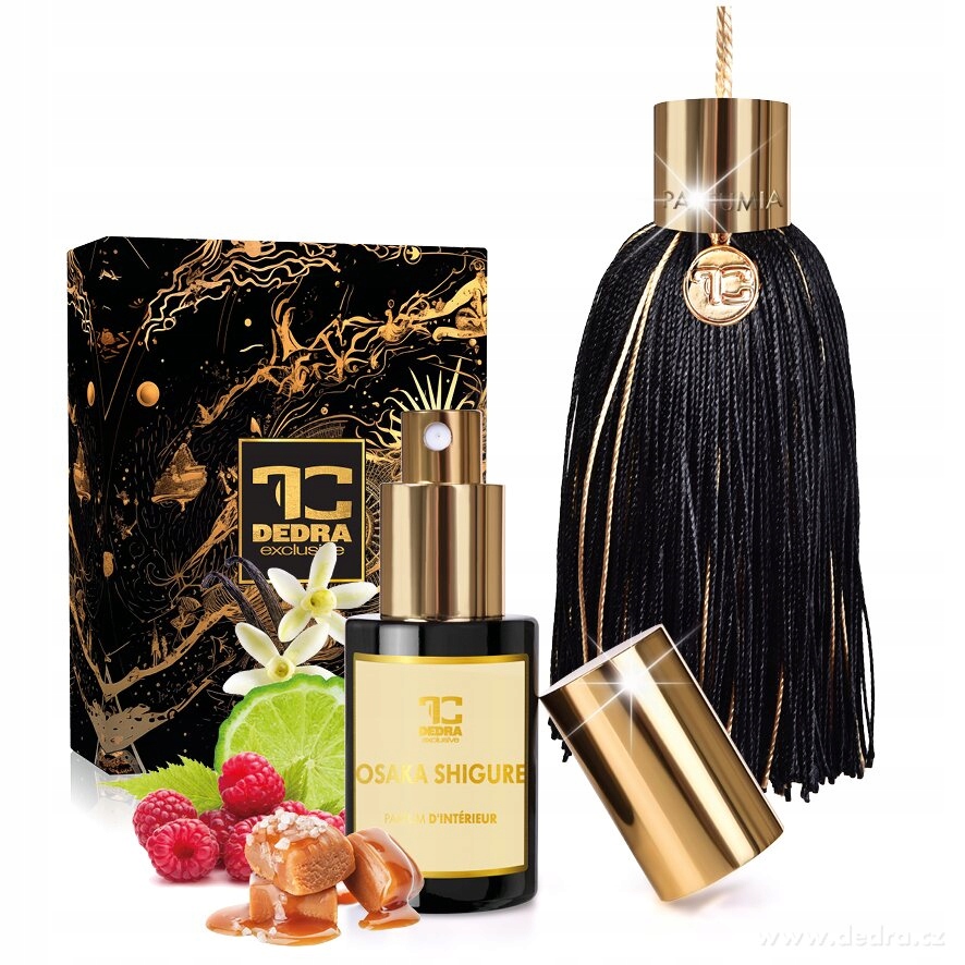 Levně Dedra Pompon luxusní vonný střapec s bytovým parfémem Osaka Shigure, 30 ml