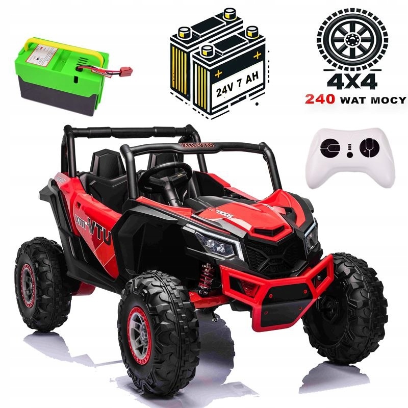 Buggy Utv-mx Dla 2 Dzieci 4X60W 240 Wat) 24V, MOC/XMX613
