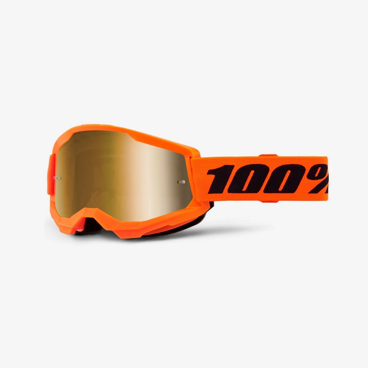 100 Procent Gogle Strata 2 Neon Orange Mirror Gold Lens