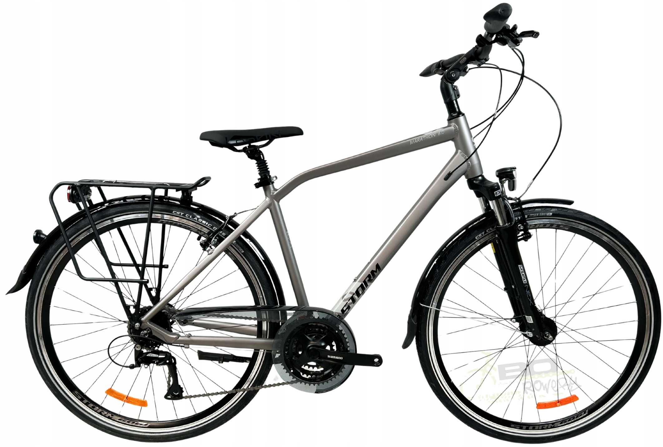 Rower Trekkingowy Storm Marathon 6.0 rama 19 28 szary mat 2026