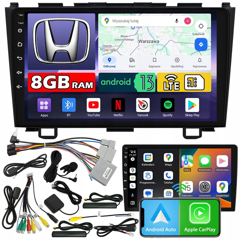 Autorádio Ncs ZQ9 Honda Cr-v III 2006-2012 Android 8GB Lte