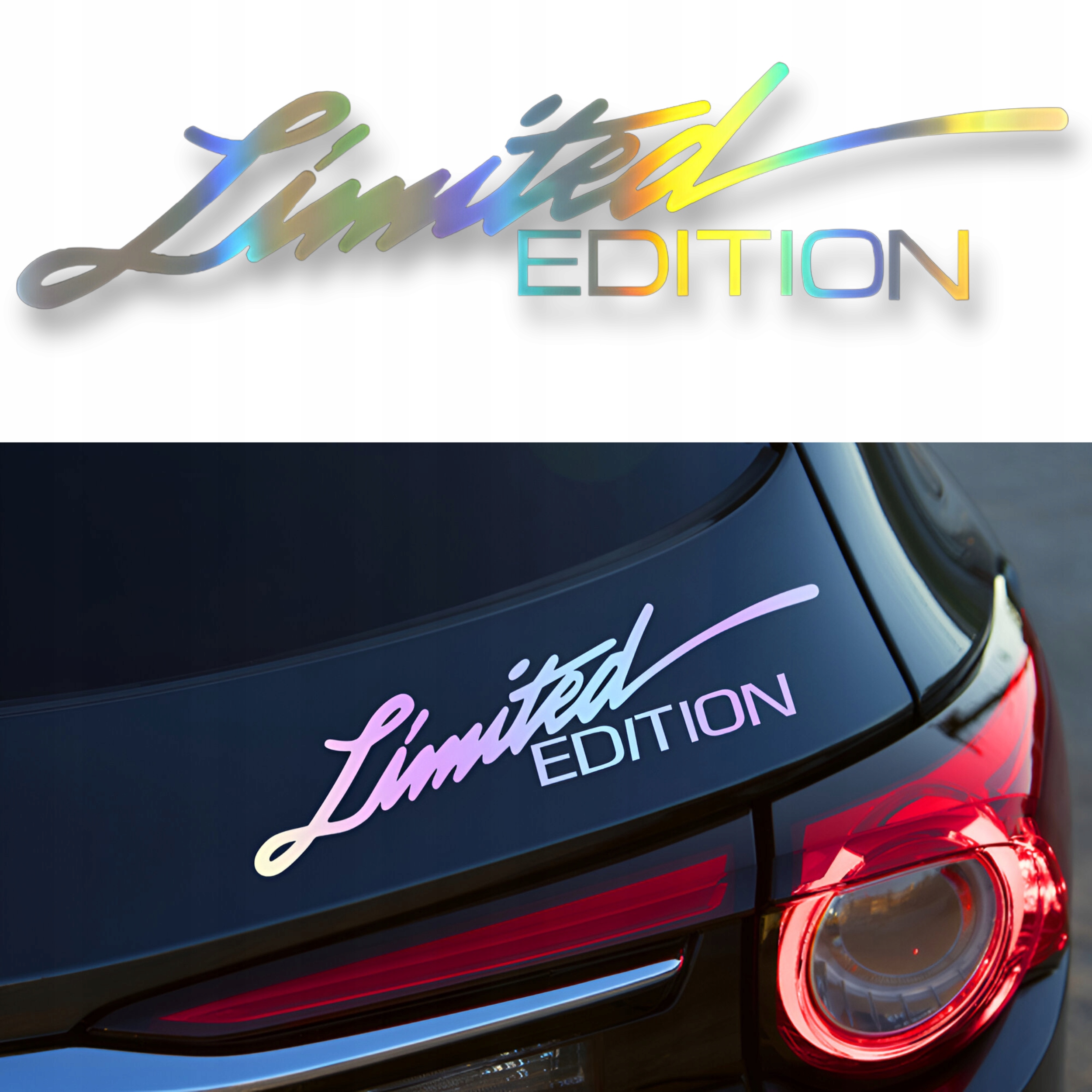 Naklejka Na Samochód Nalepka Limited Edition Holo Kolorowa Na Auto