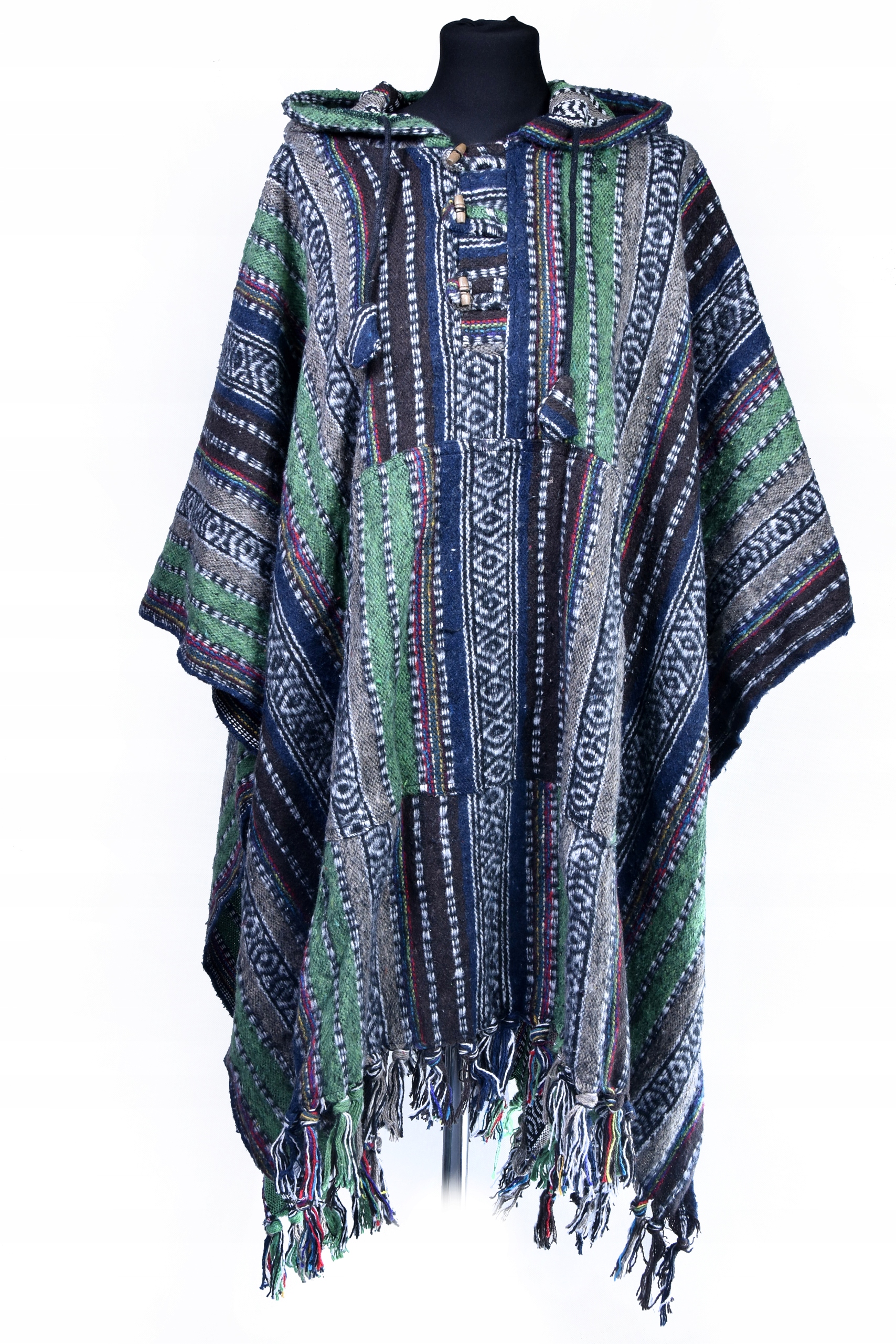 Hamro Nepálské pončo ke kolenům Bavlna etno