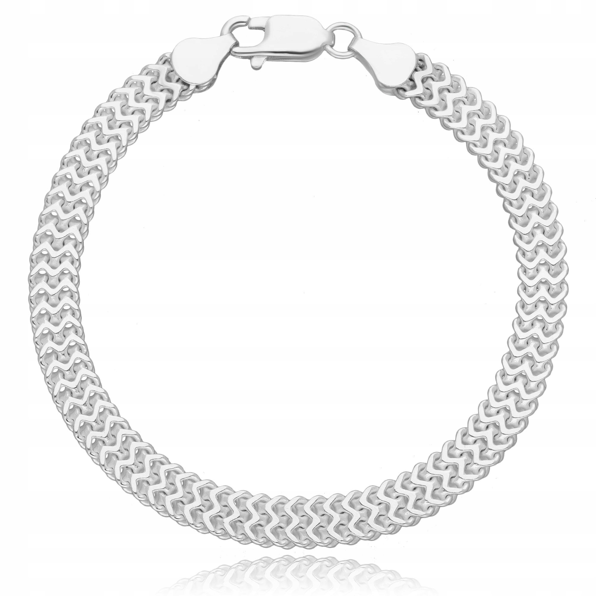 Stříbrný Náramek Pancíř Dvojitý Dámský 2FRD 21,5 cm