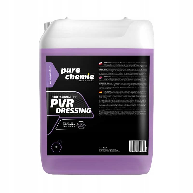 Pure Chemie PVR DRESSING do plastikow gumy 5L EAN 5902643840232