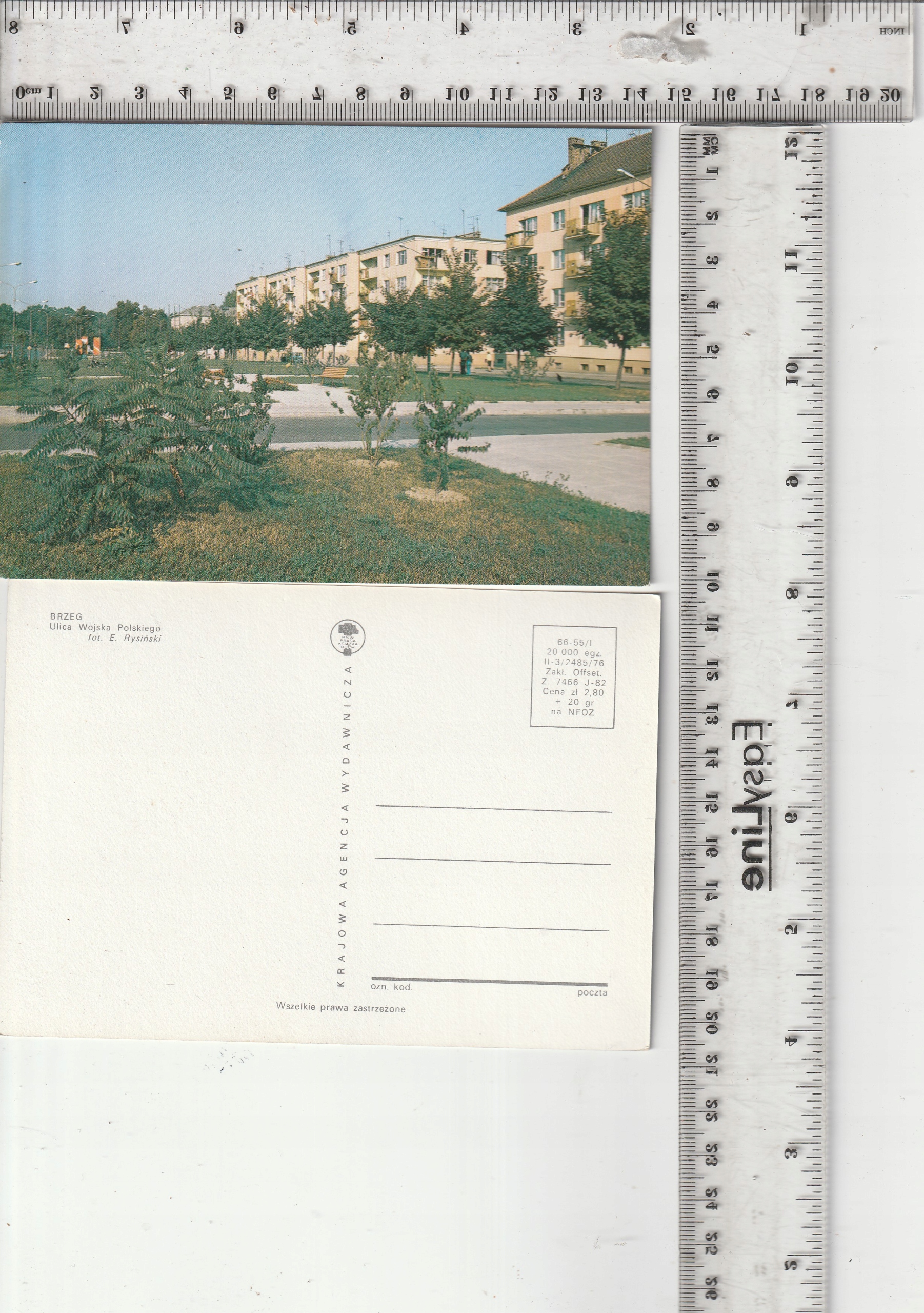 Brzeg Ulice polské armády, foto: E. Rysiński 1976, období Prl