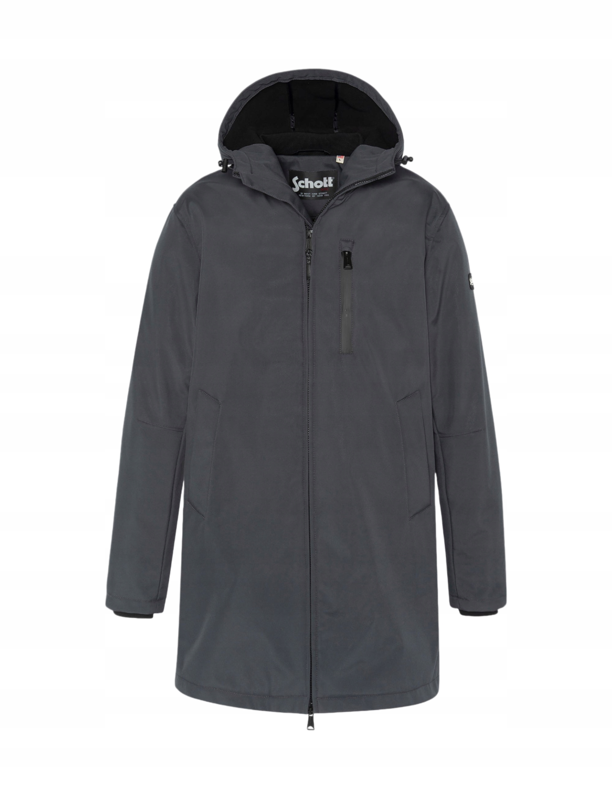 Schott Parka Bunda S Kapucí A Kapsami Šedá Pánská M 6BB