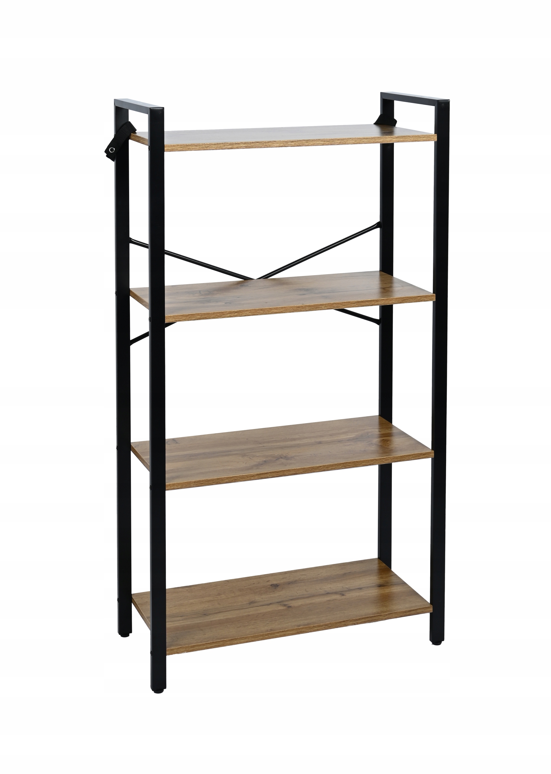 Regál Industriálny Rebrík Do Obývačky Dub Prírodný Metal 120x66x30