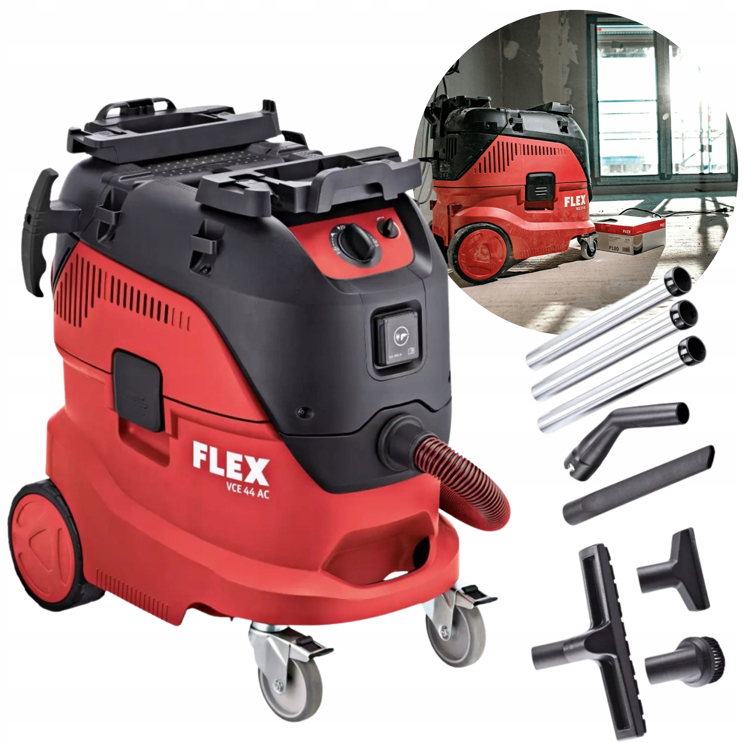 Odkurzacz Przemysłowy Na Sucho/mokro 4500L/MIN Flex Vce 44 L Ac-set 465690