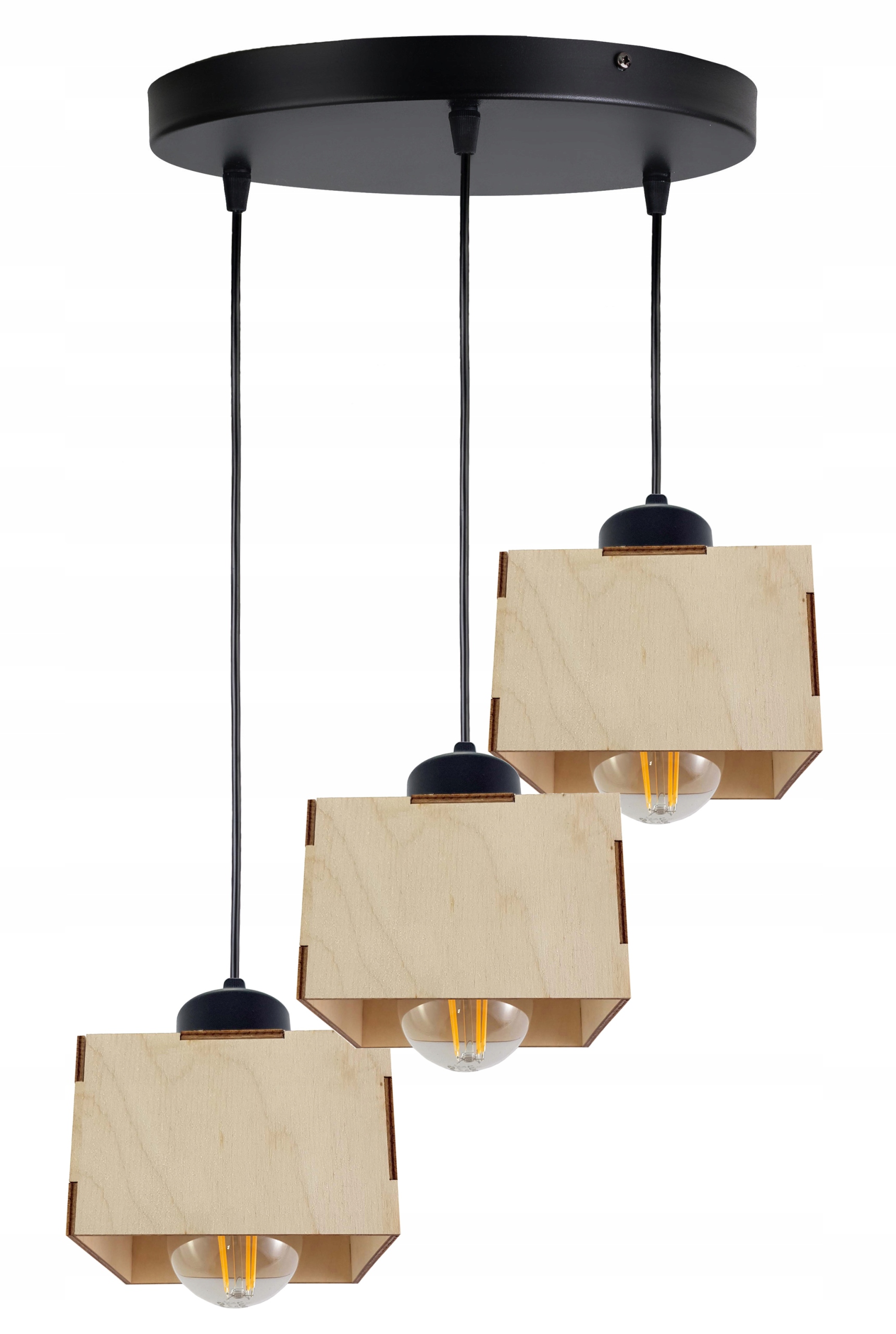 závěsné stropní svítidlo s závěsným loftovým lustrem Dřevo 3